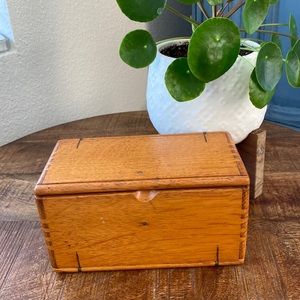 Antique folding sewing machine accessory box